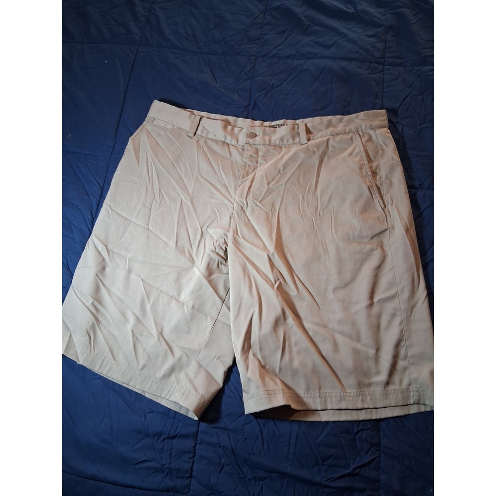 Nike Golf Dri-Fit Shorts Mens Size 38 Khaki Stretch Performance